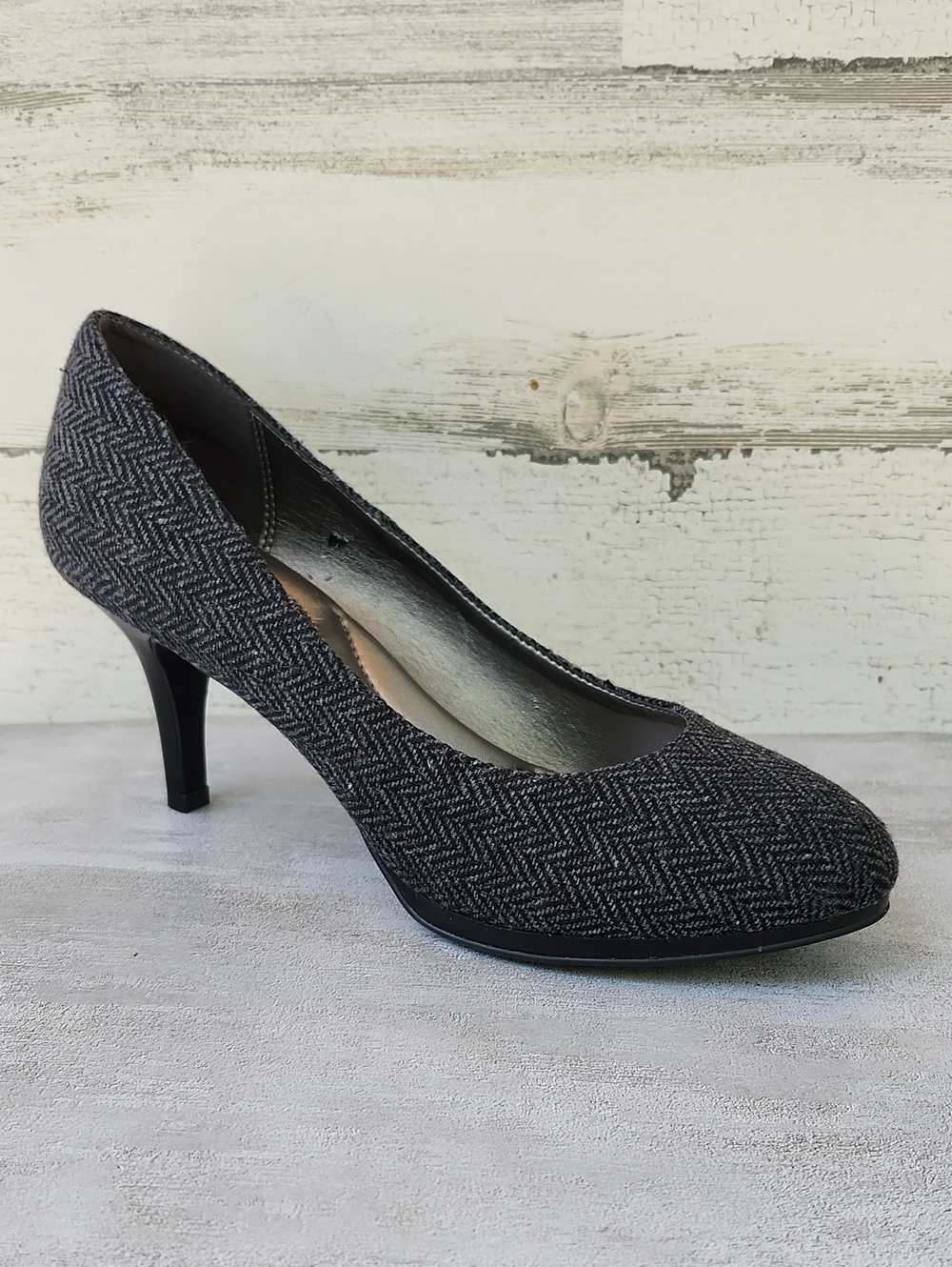 KELLY & KATIE TONNIA HERRINGBONE TWEED HEELS